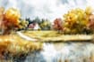 paint landscapes in watercolor