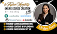 write online course content elearning course curriculum design for kajabi upload