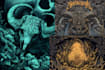draw a detailed dark art rock gothic illustration