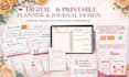design etsy digital planner editable journal design etsy hyperlinked planner