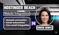 do hostinger reach website integration domain connection email automation