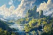 create fantasy landscape illustrations