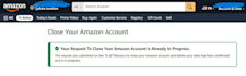 delete suspended or active amazon account and data