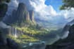 create fantasy landscape illustrations