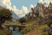 digitally paint fantasy landscape
