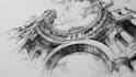 do architecture sketches in high quality