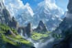 create fantasy landscape illustrations