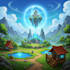 create magical fantasy world concept for games