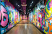 illustrate amazing custom graffiti, wall arts or murals