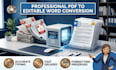 do fast PDF to word conversion and manual typing