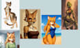 craft furry,fursona,reference sheet,vrchat 3d model,anime nsfw, vrchat