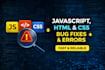 debug and fix react js bugs and javascript frontend issues