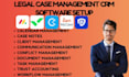 setup legal case management software mondaycom wrike clio 8am mycase practice