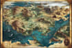 illustrate medieval fantasy and sci fi maps