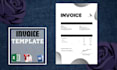 create xero invoice template, quote, receipt fillable PDF