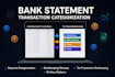categorize bank statement transactions for tax, bookkeeping