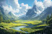 design amazing fantasy landscape