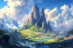 create digital art and background illustration for you