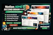 design notion adhd second brain system workplace template ai integration expert