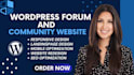 build a forum, community or membership website using wordpress or xenforo
