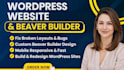 fix, customize or build wordpress website using beaver, redesign beaver builder
