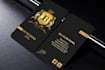 design luxury gold foil business card with print ready files