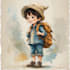 illustrate a custom watercolor character for you