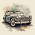 create a custom watercolor car portrait