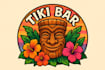 do cretive surfing tiki bar logo 1 day