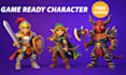 model 3d low poly character, rigging for unity unreal or roblox game