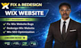 fix wix website bugs, redesign wix website, wix studio, wix velo, wix seo setup