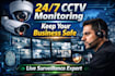 provide live surveillance monitoring servicefice warehouse