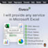 provide any service in microsoft excel