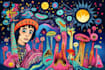 draw trippy psychedelic lowbrow design