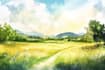 paint landscapes in watercolor