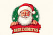 santa inspired needed printing company logo design