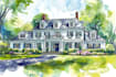 paint watercolor house portrait