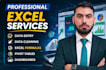do excel data entry, data cleaning, excel formulas, and dashboard creation