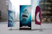 do roll up banner, billboard, shark fin and feather flag