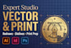 do custom graphic design, image editing