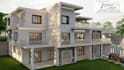 design a modern house or villa with 2d floor plans