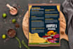 create a modern restaurant or cafe menu design with source file