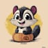 create a retro style cartoon mascot illustration