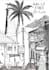 create hand drawn pen and ink travel illustrations