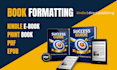 do book formatting and layout design for ebook and kindle