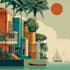 design retro vintage travel poster