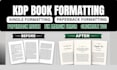 do kindle formatting for amazon KDP, paperback resize and fix margin error