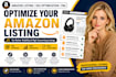 create and optimize amazon product listing with SEO for better visibility