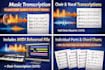 transcribe songs from audio into accurate sheet music