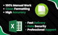 do excel data entry and spreadsheets automation